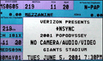 Photo of concert ticket